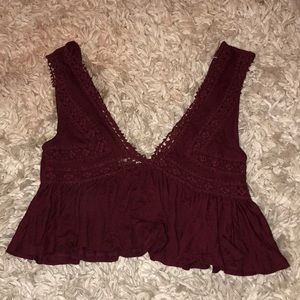 Maroon urban outfitters crop top